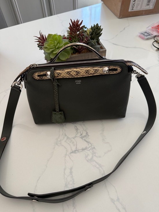 Fendi Handbags - 100% Authentic Fendi By The Way Leather Crossbody with Python-Trim Accent